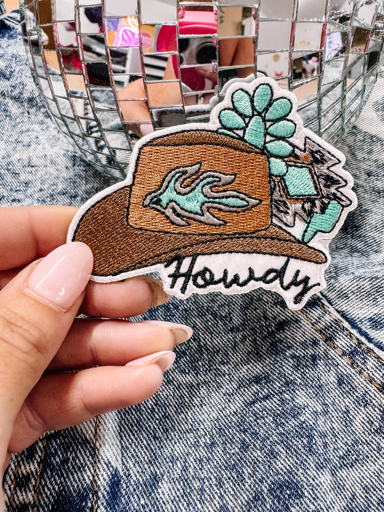 Howdy Cowboy Hat Western Hat/Jacket Patch