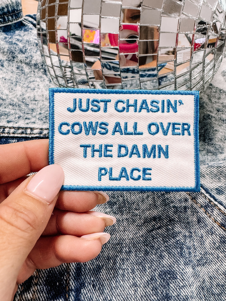 Just Chasing Cows Hat/Jacket Patch
