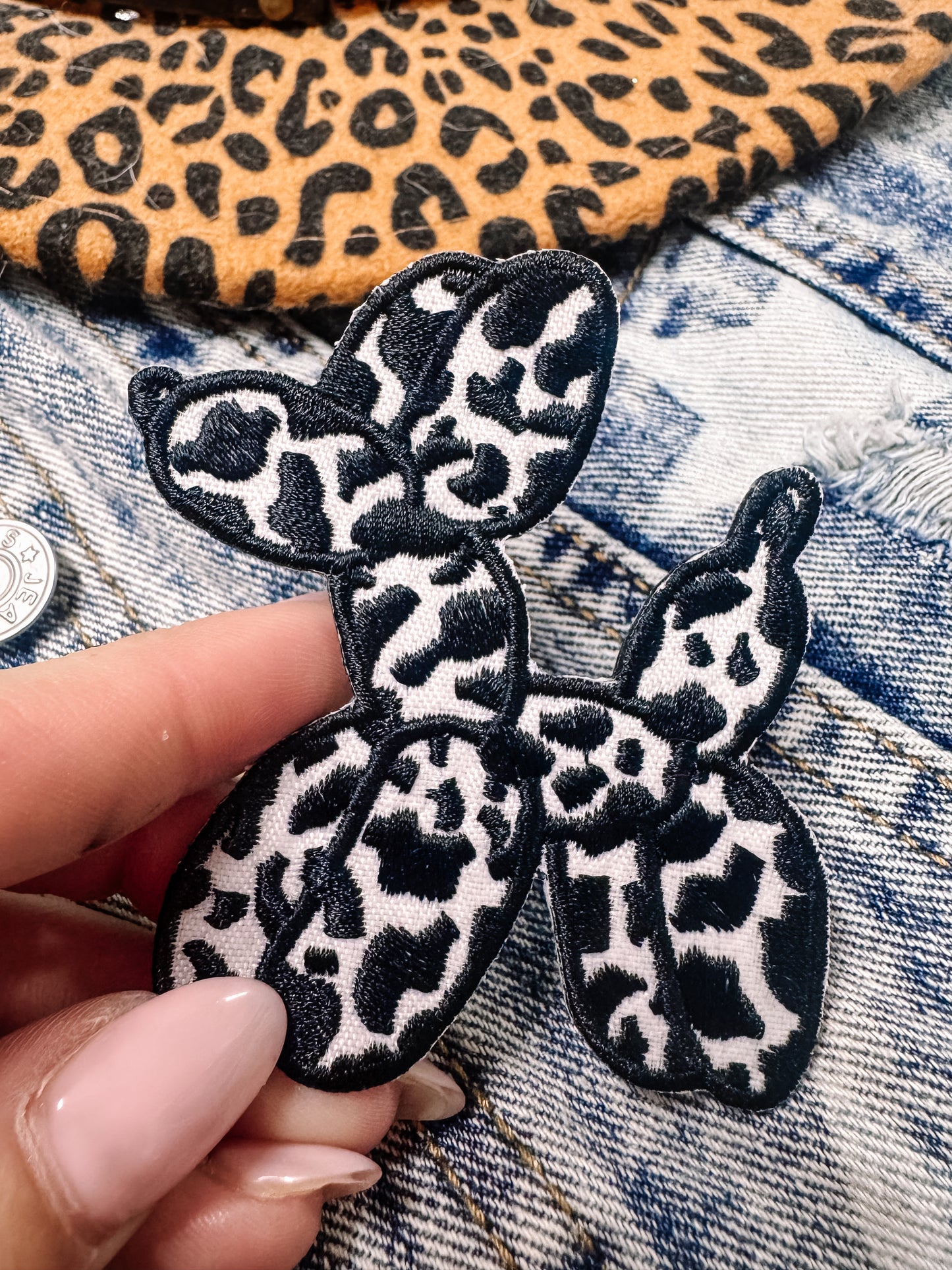 Cowprint Balloon Dog Hat/Jacket Patch