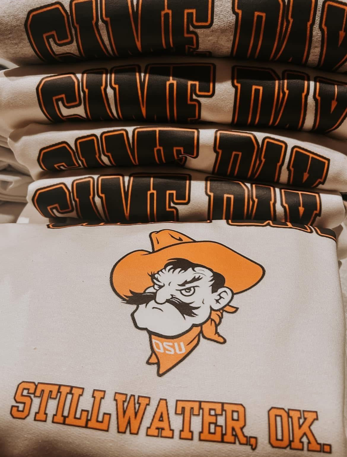 Game Day Stillwater, OK with Sleeve DTF Transfer
