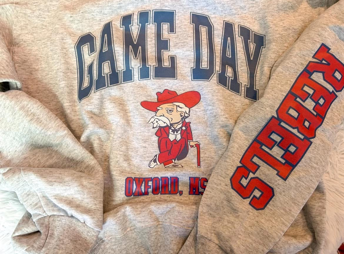 Game Day Oxford with Sleeve DTF Transfer