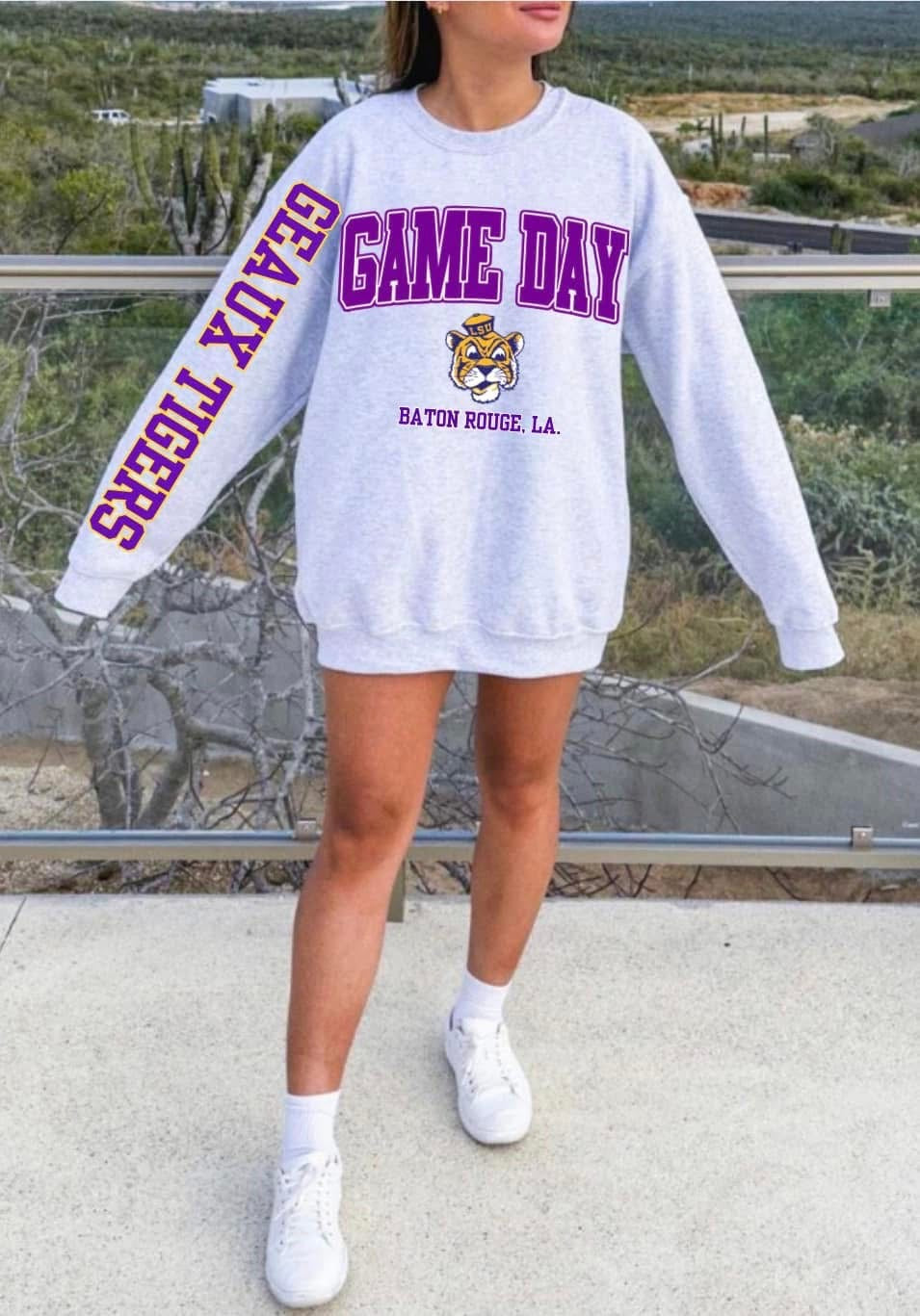 Game Day Baton Rouge with Sleeve DTF Transfer