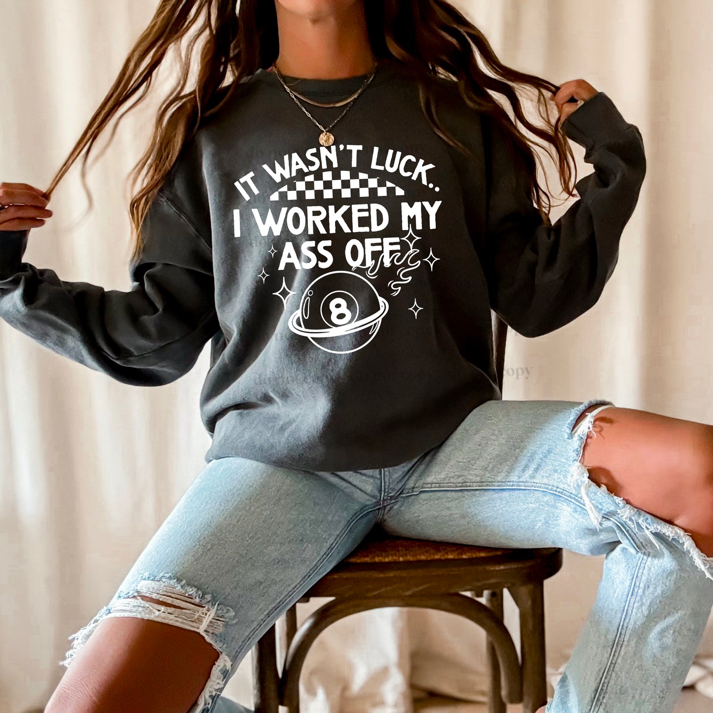 It Wasn't Luck White DTF Transfer