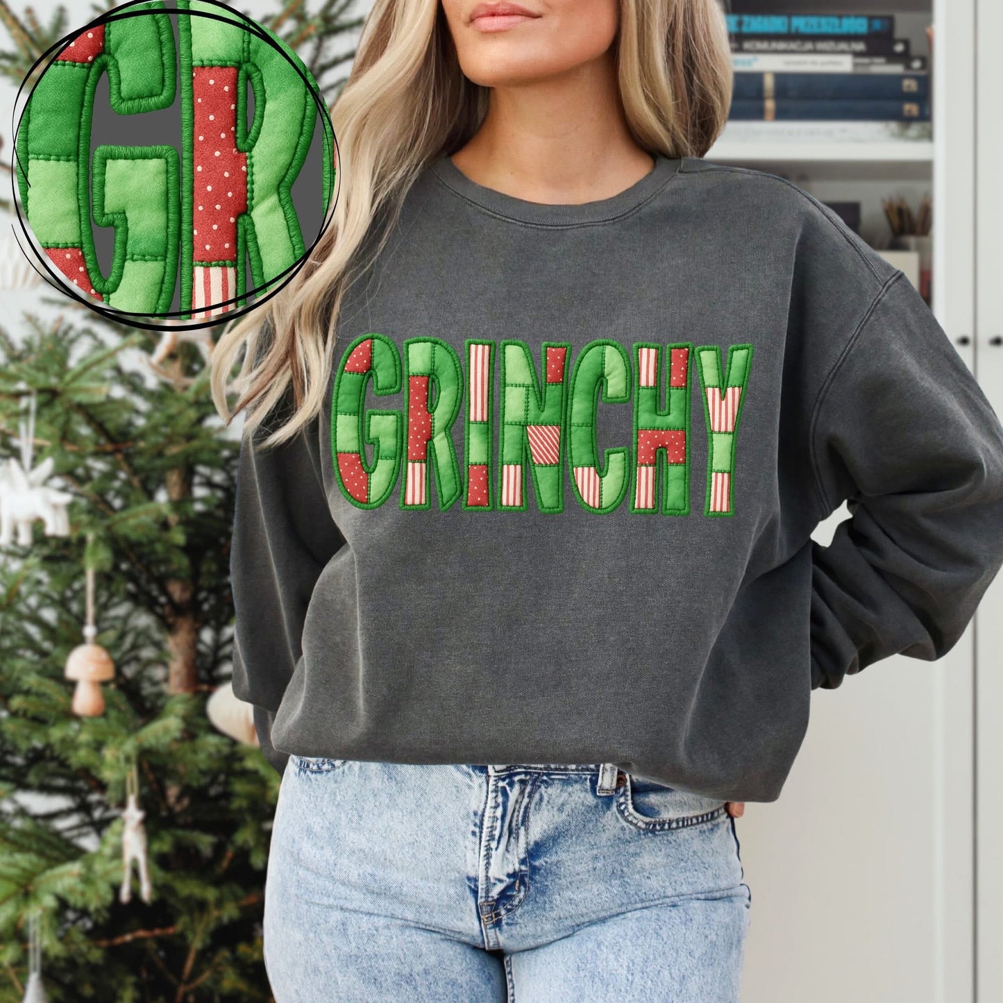 Faux Yarn Grinchy DTF Transfer