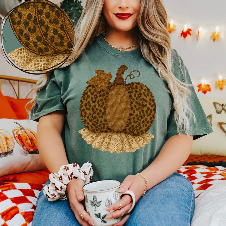 Faux Yarn Pumpkin DTF Transfer