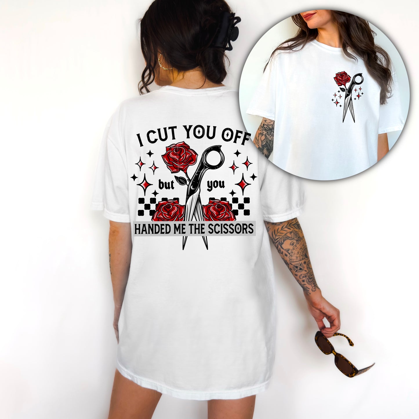 I Cut You Off Black DTF Transfer