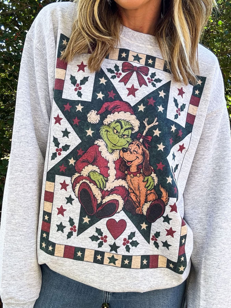 Vintage Style Green Christmas DTF Transfer