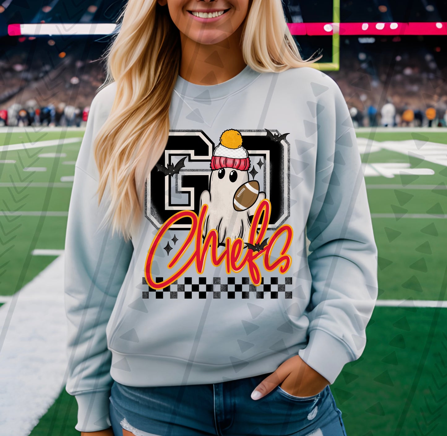 Go Chiefs Ghosty Football DTF Transfer