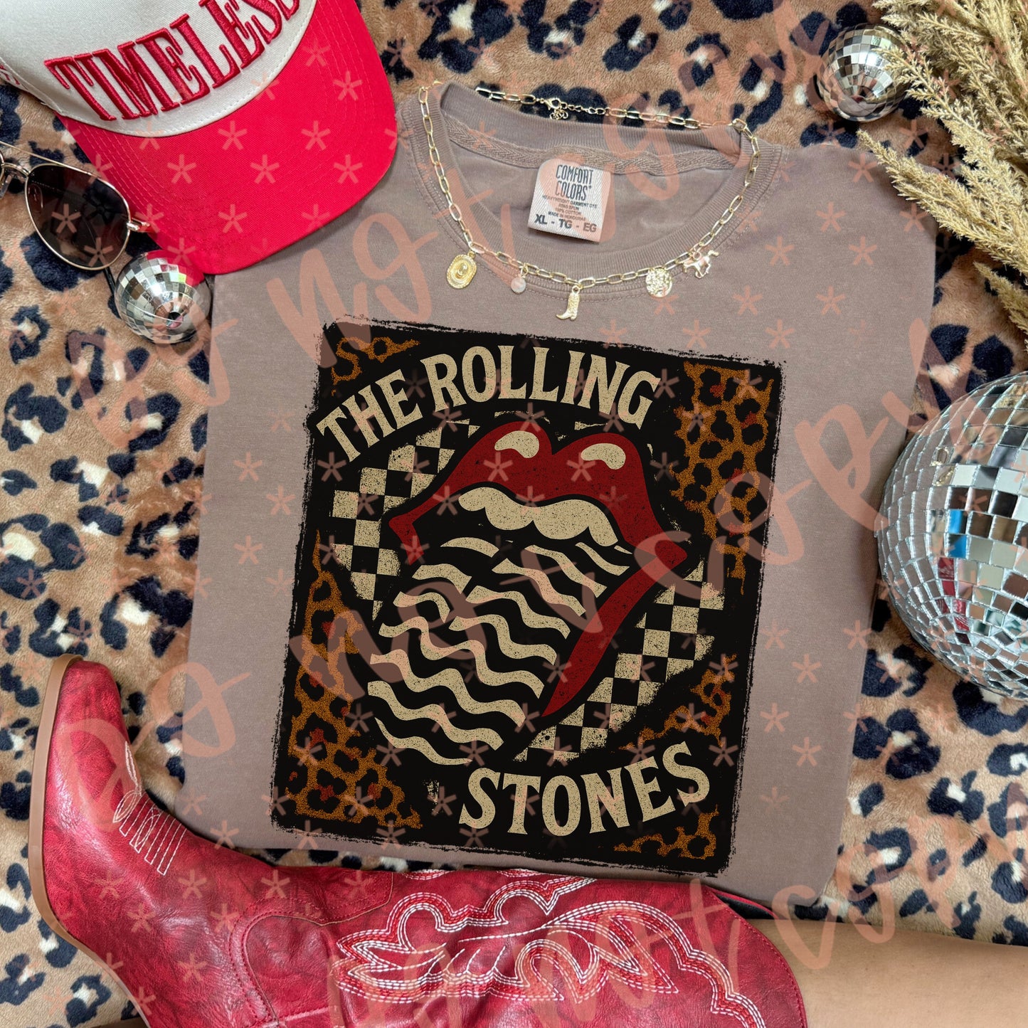 The RS Leopard Checkered DTF Transfer