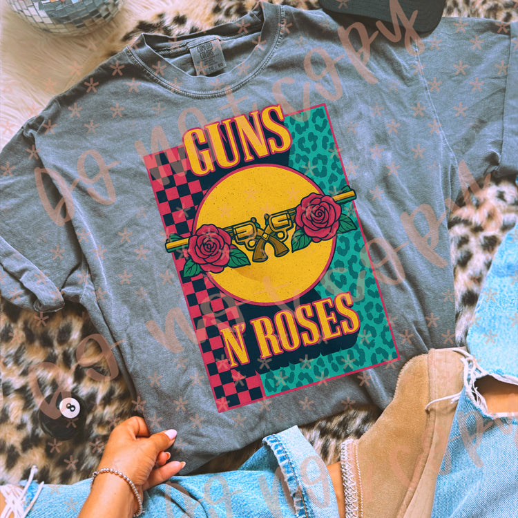 GNR Neon Checkered DTF Transfer