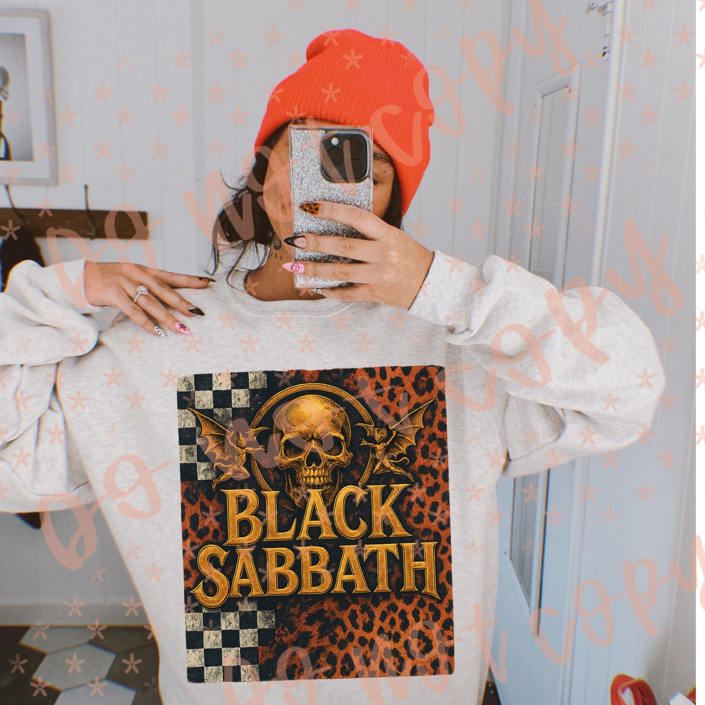 Sabbath Leopard Checkered DTF Transfer