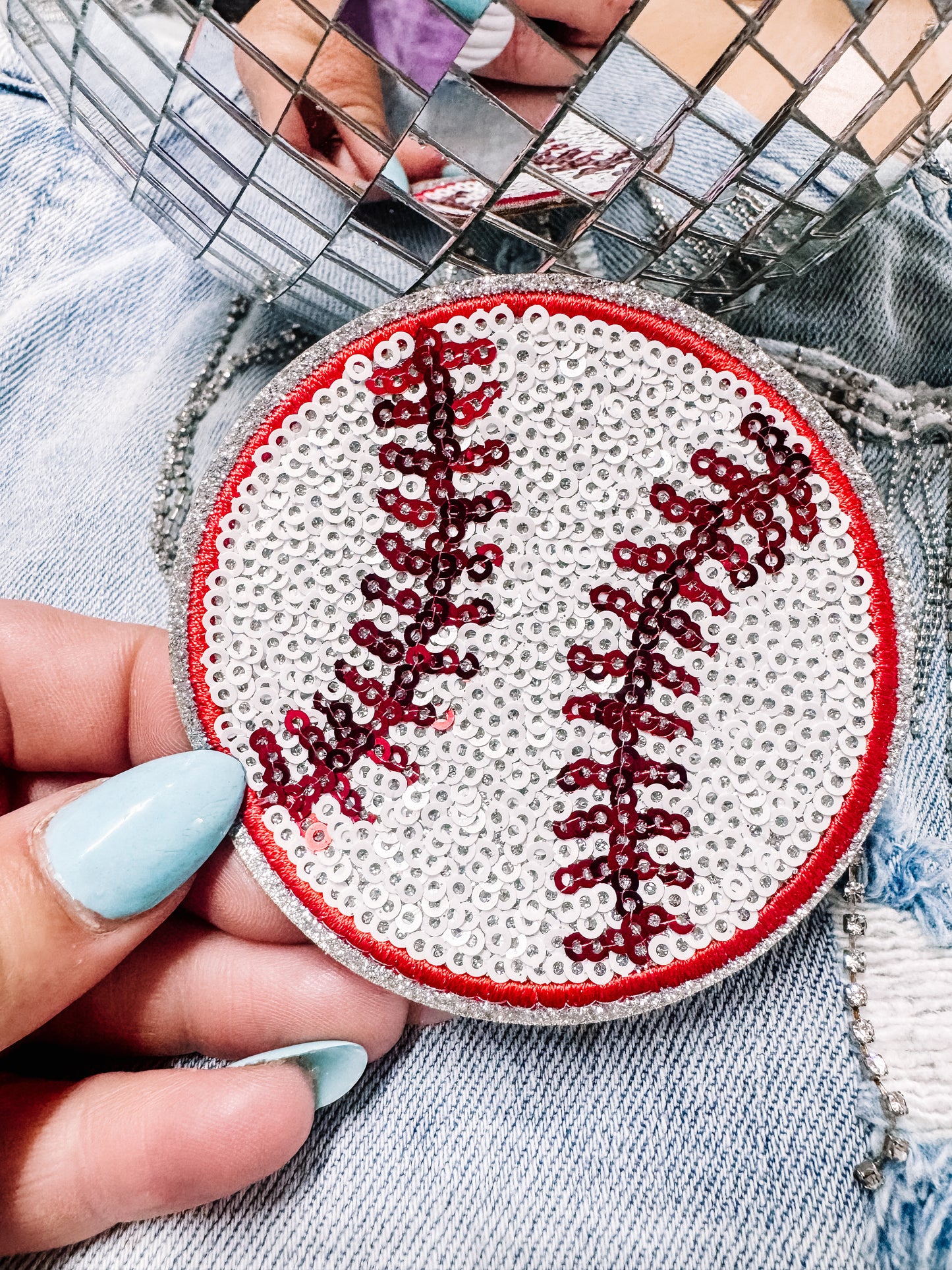 Sequin Baseball Hat/Pocket Patch