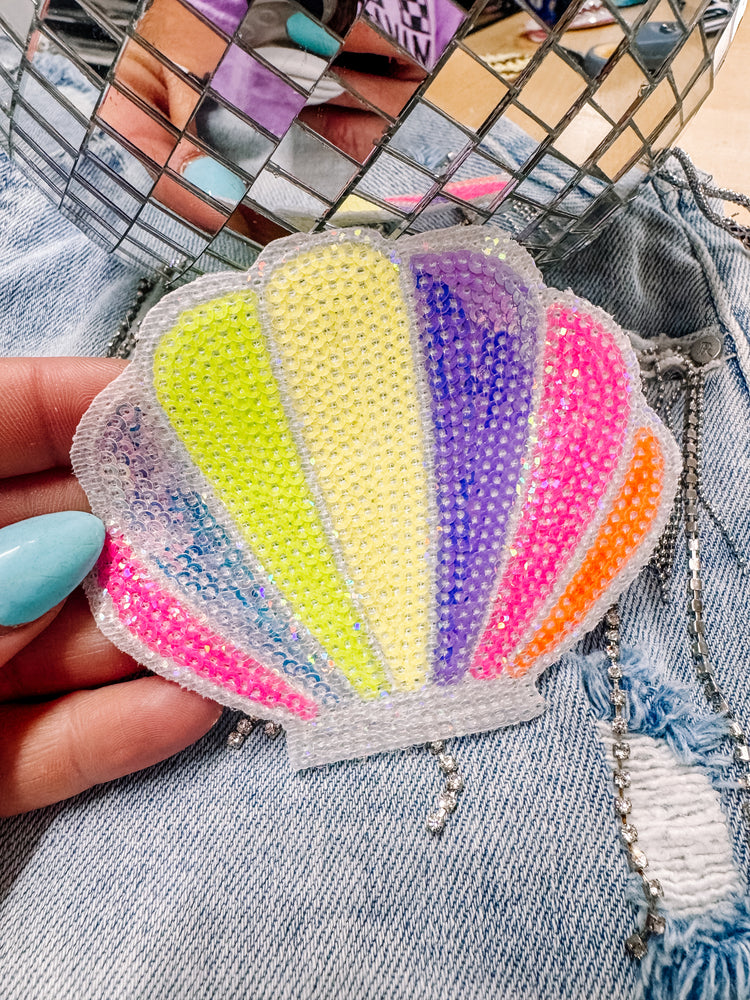 Sequin Seashell Hat/Pocket Patch