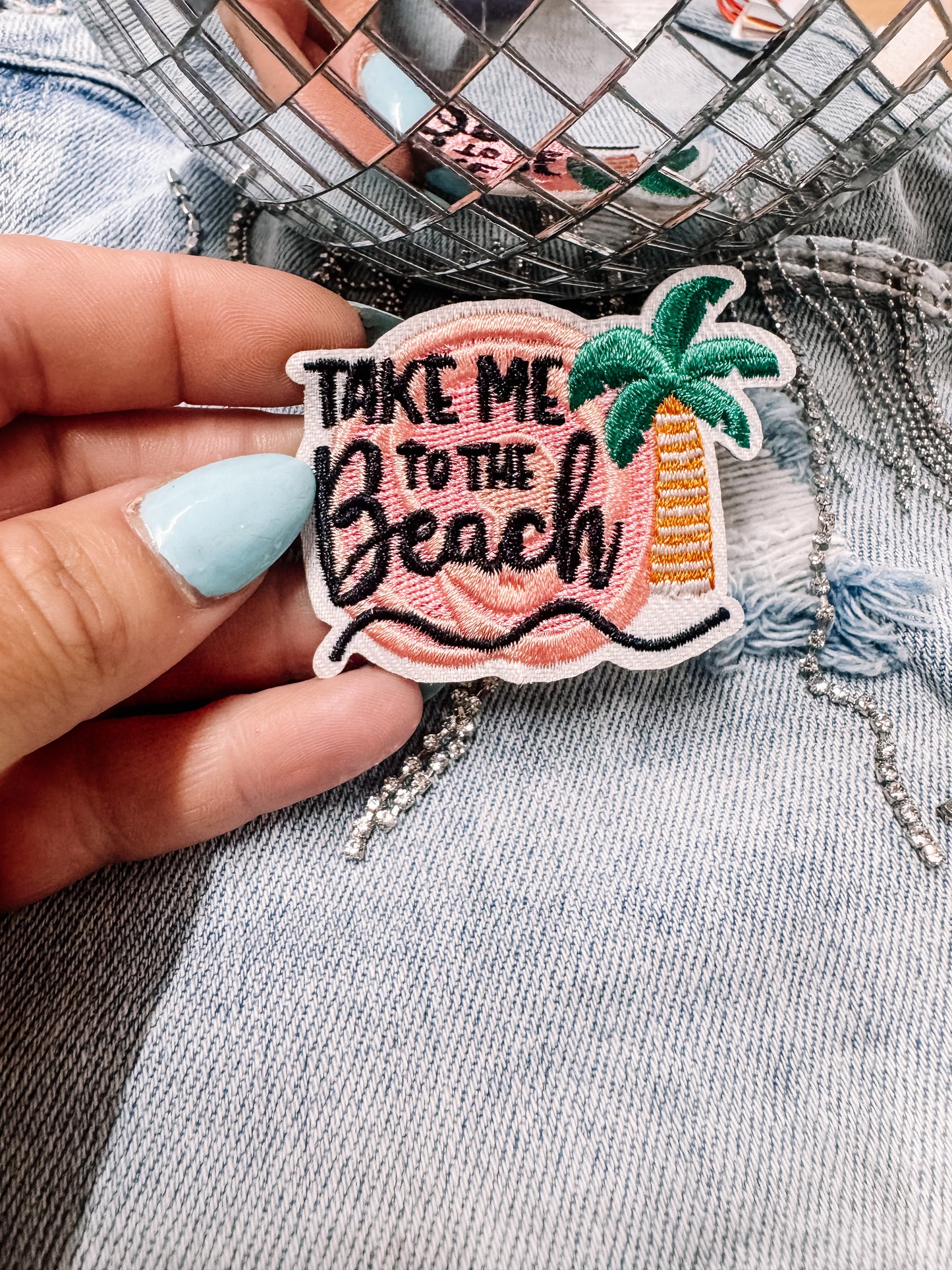 Take me to the Beach Filler Size Summer Hat/Pocket Patch