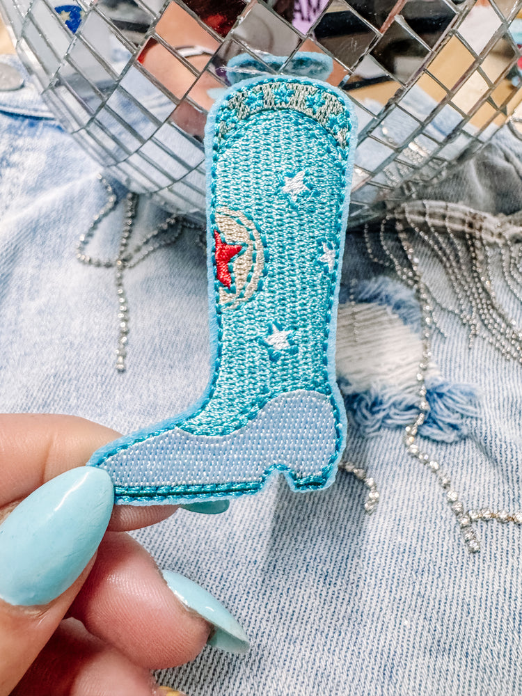 Western Patriotic Cowboy Boot Filler Size Summer Hat/Pocket Patch