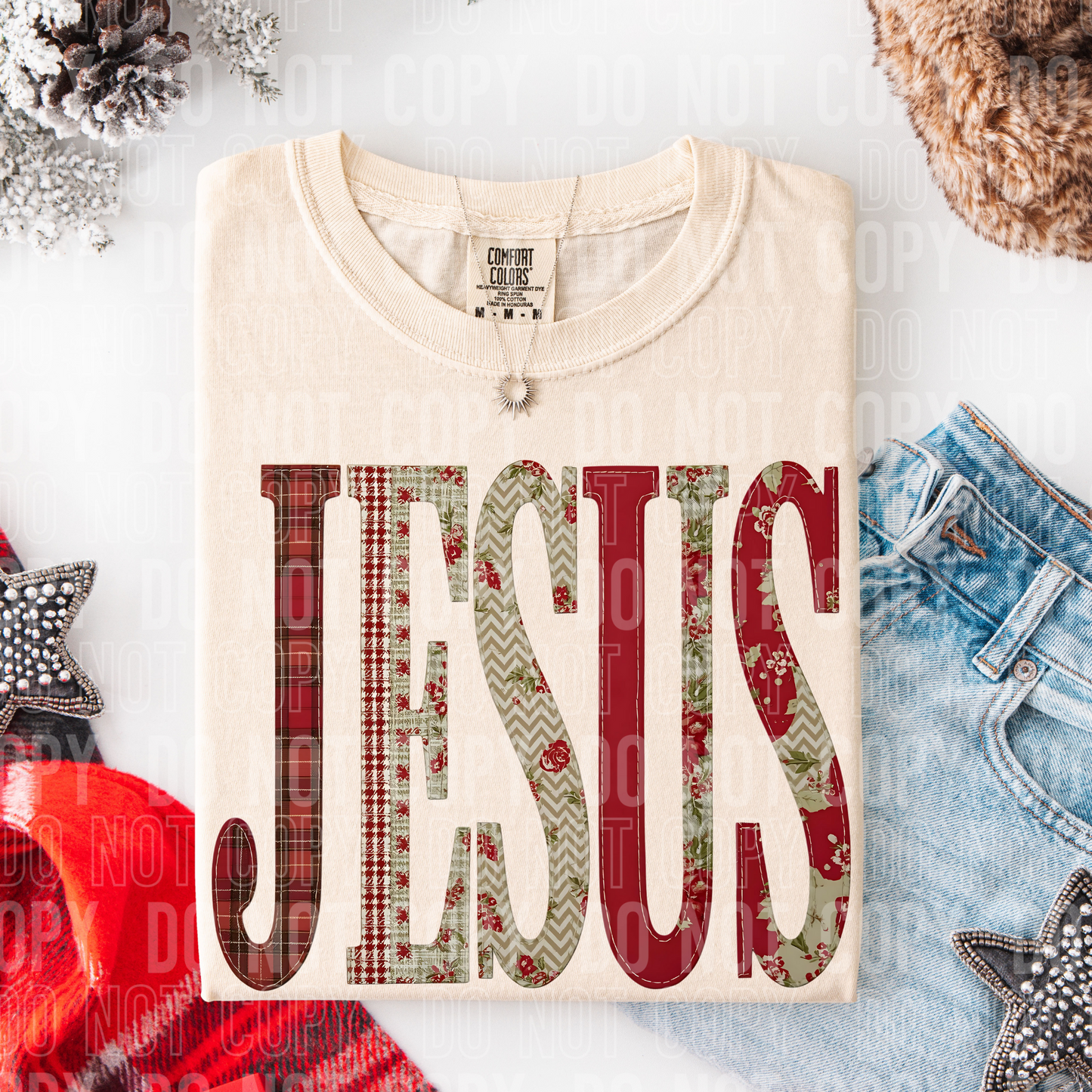 Jesus Patch Christmas DTF Transfer