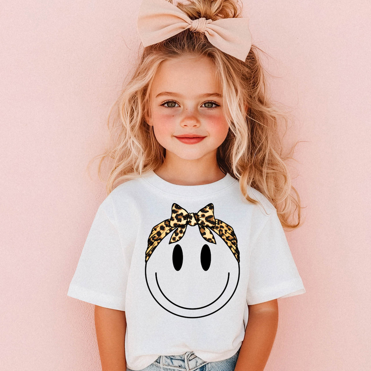 Leopard Print Headband Smile DTF Transfer