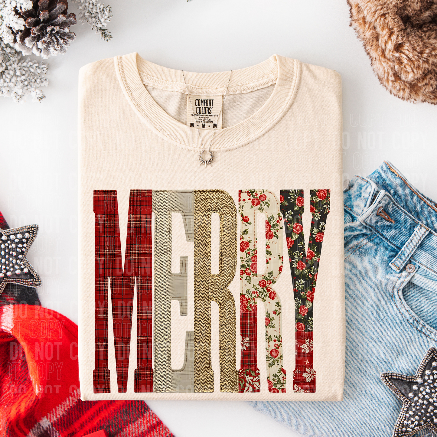 Merry Patch Christmas DTF Transfer