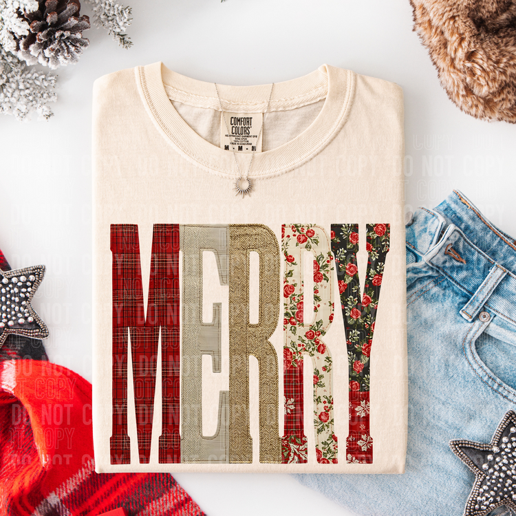 Merry Patch Christmas DTF Transfer