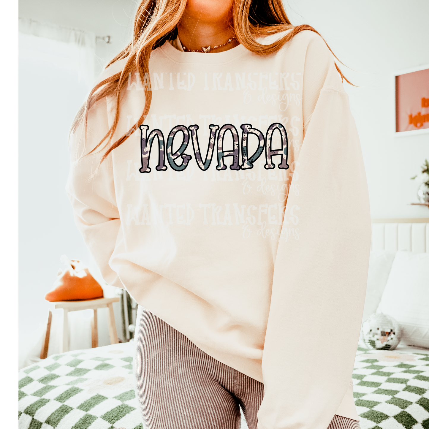 Camo State Nevada DTF Transfer