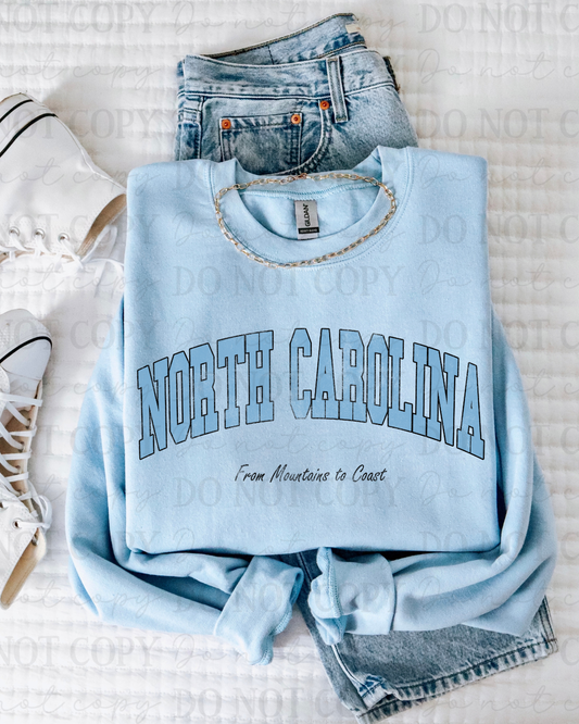 North Carolina (Black) DTF Transfer