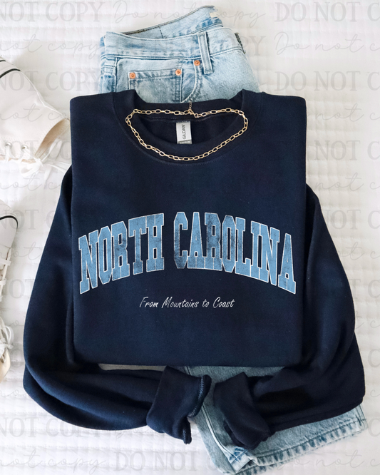 North Carolina (White) DTF Transfer