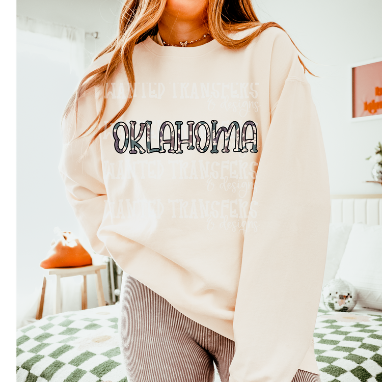 Camo State Oklahoma PNG Digital Download