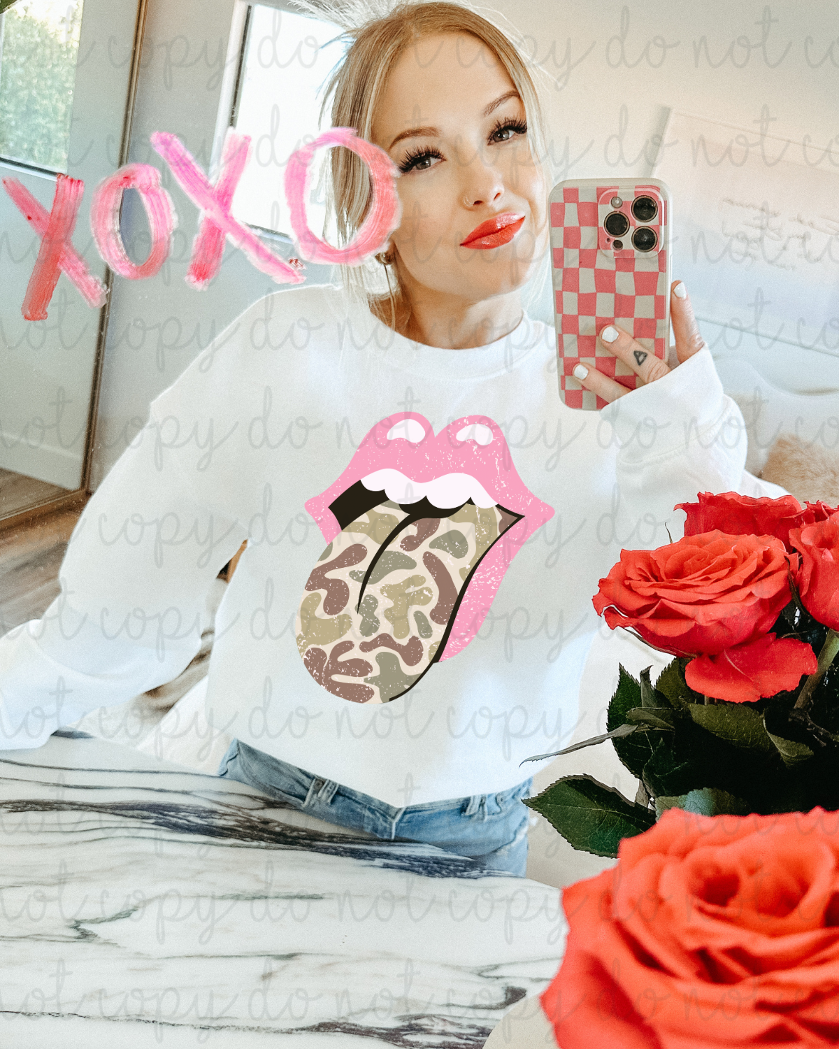 Camo Tongue DTF Transfer