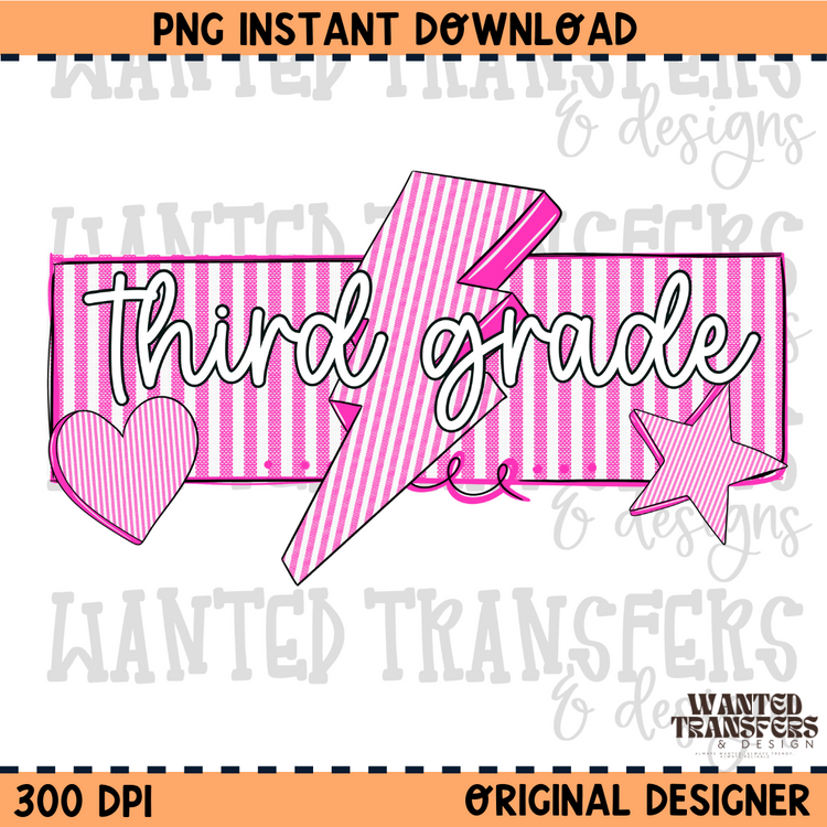 Third Grade PNG Digital Download