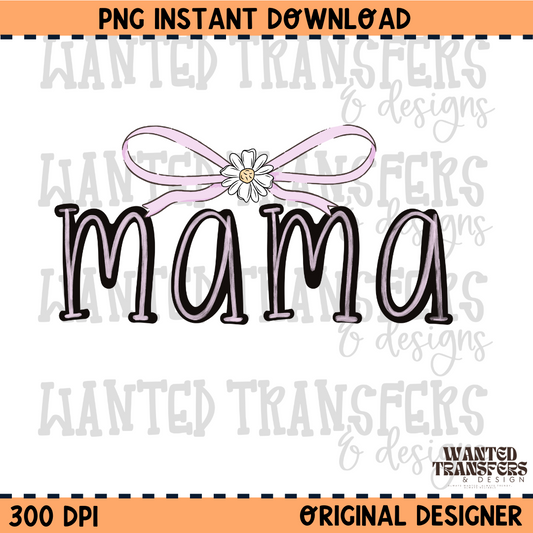 Purple Coquette Mama PNG Digital Download