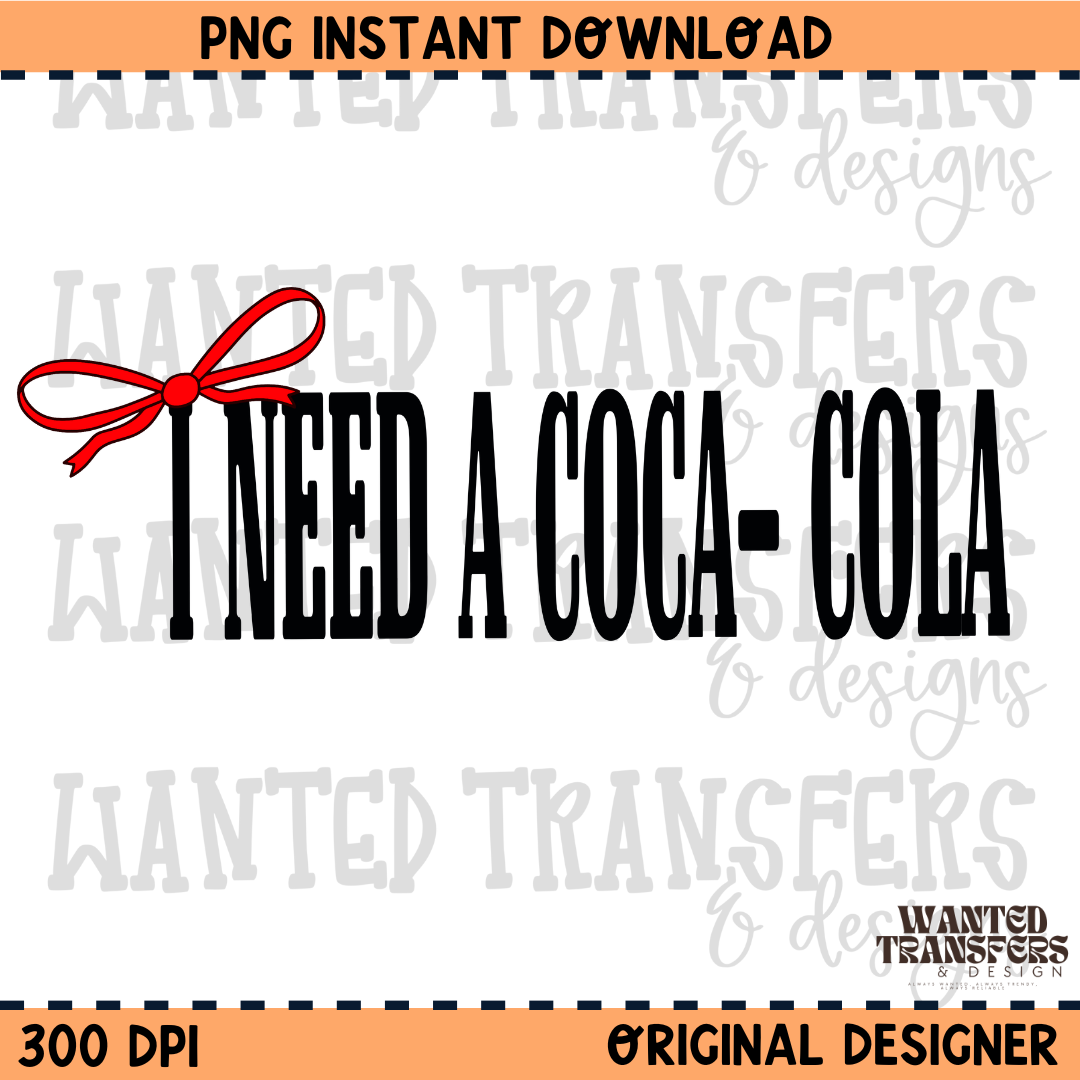 I need a Coca-Cola PNG Digital Download