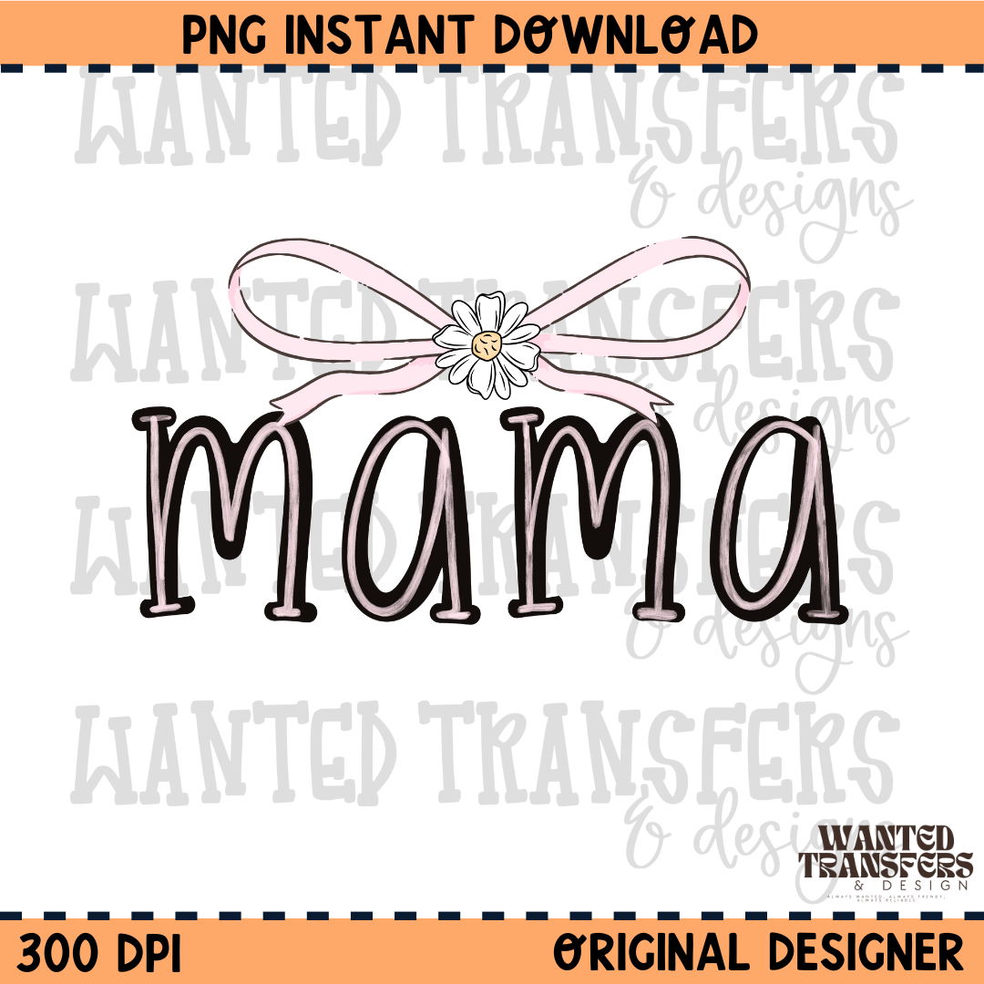 Light Pink Coquette Mama PNG Digital Download