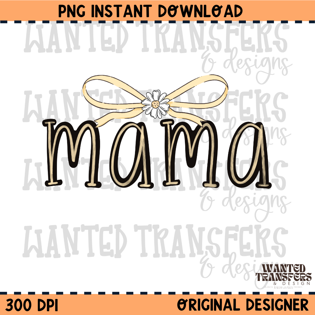 Yellow Coquette Mama PNG Digital Download