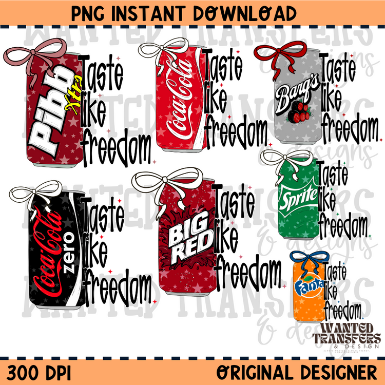 Taste Like Freedom Pop Bundle PNG Digital Download (All Options)