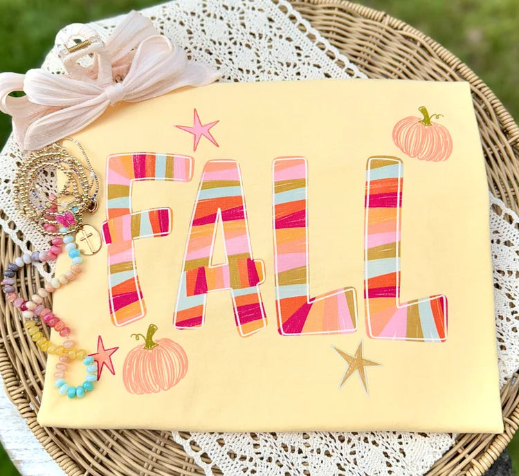 Fall Striped Doodle DTF Transfer