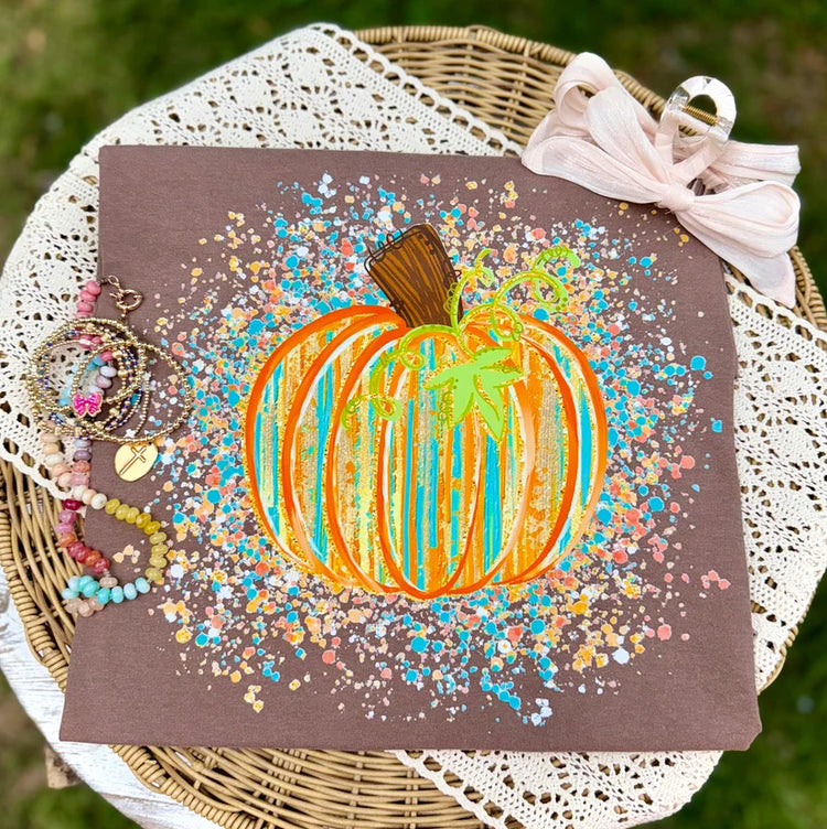 Bushstroke Pumpkin Fall DTF Transfer