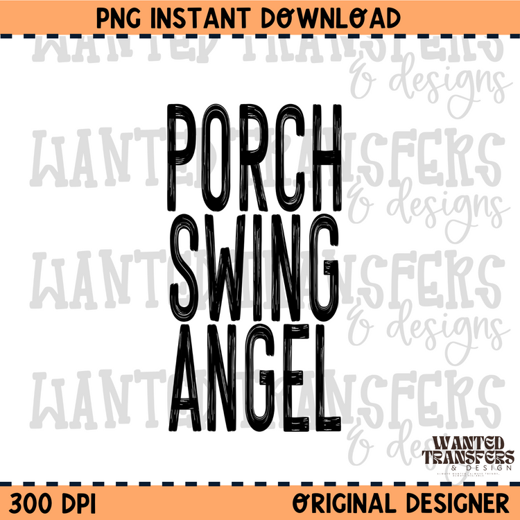 Porch Swing Angel PNG Digital Download