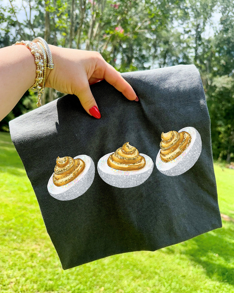 Faux Rhinestone Deviled Eggs DTF Transfer