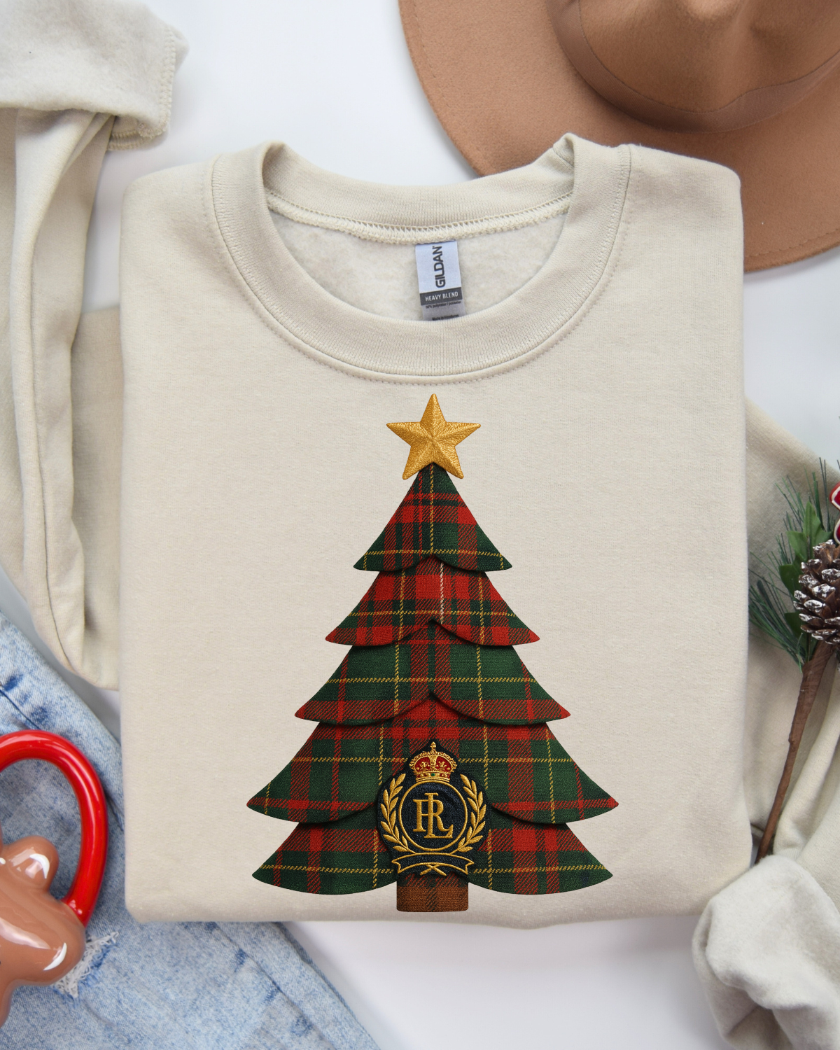 RL Christmas Plaid Tree DTF Transfer