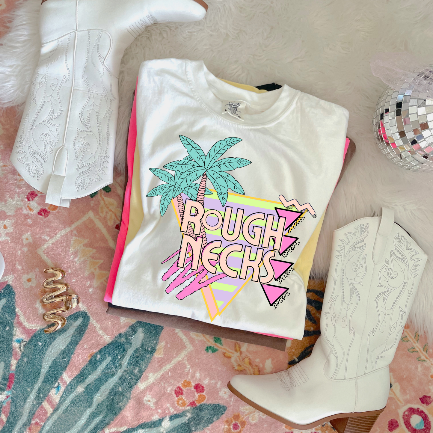 Roughnecks Palm Tree Mascot DTF Transfer