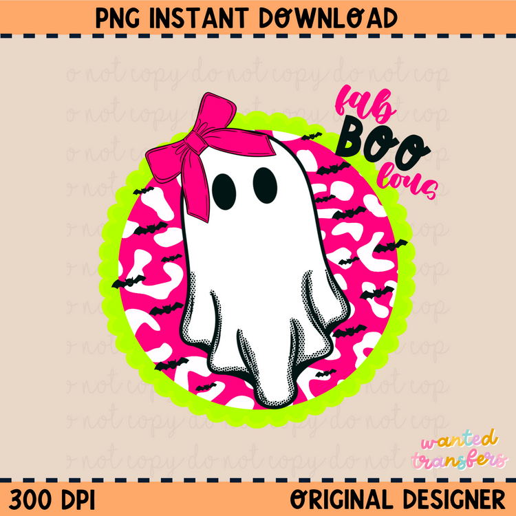 Faboolous Ghost Halloween PNG Digital Download