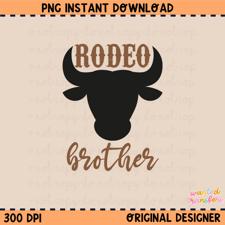 Rodeo Brother Version 2 PNG Digital Download