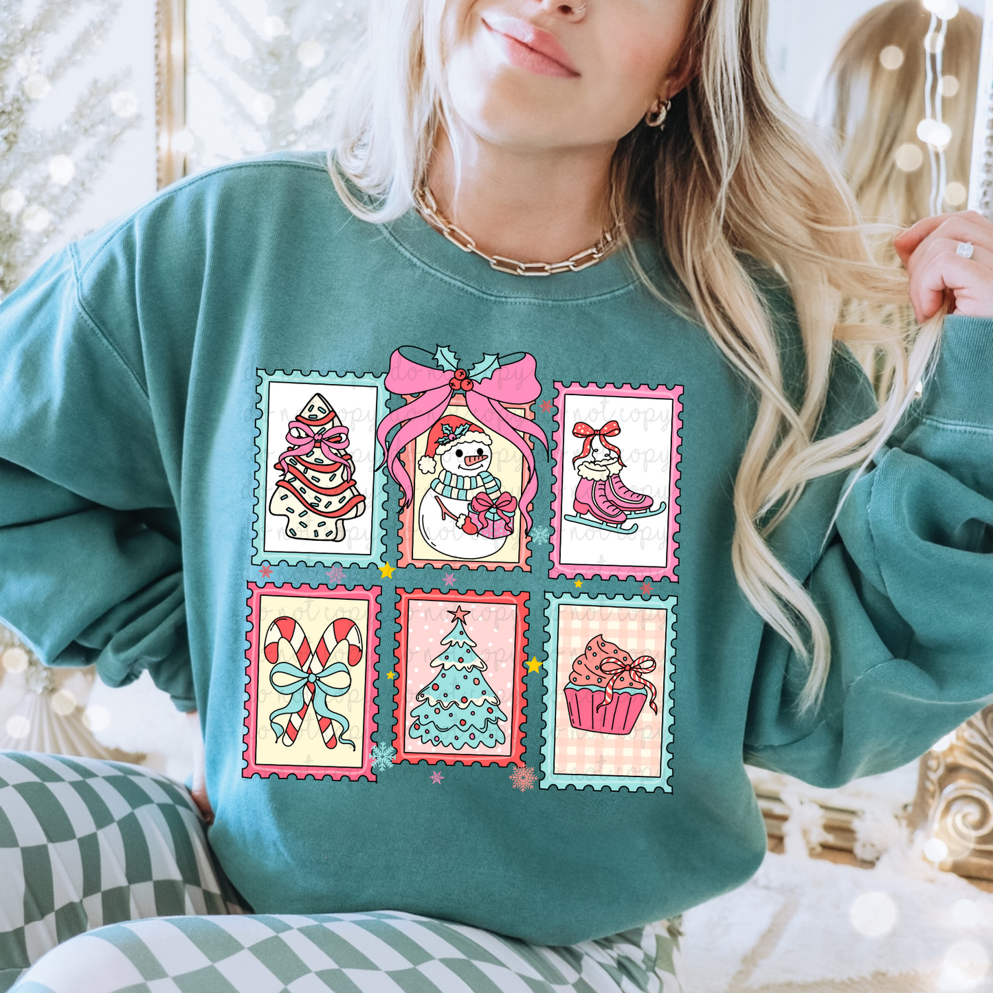 Snowman Stamps DTF Transfer