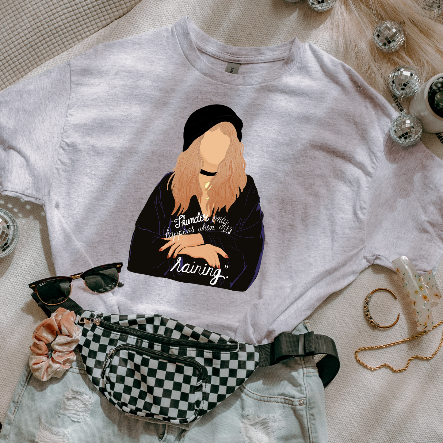 Thunder Only Happens When It's Raining DTF Transfer