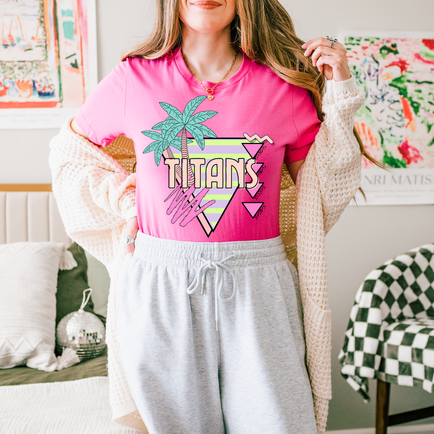 Titans Palm Tree Mascot DTF Transfer