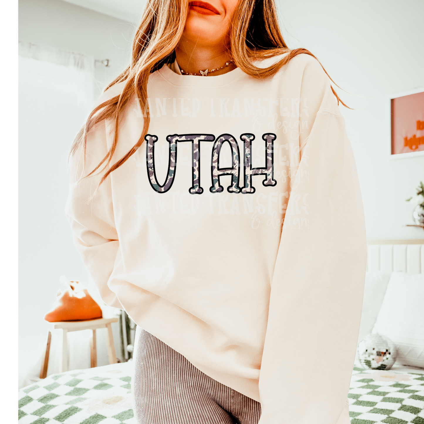 Camo State Utah DTF Transfer