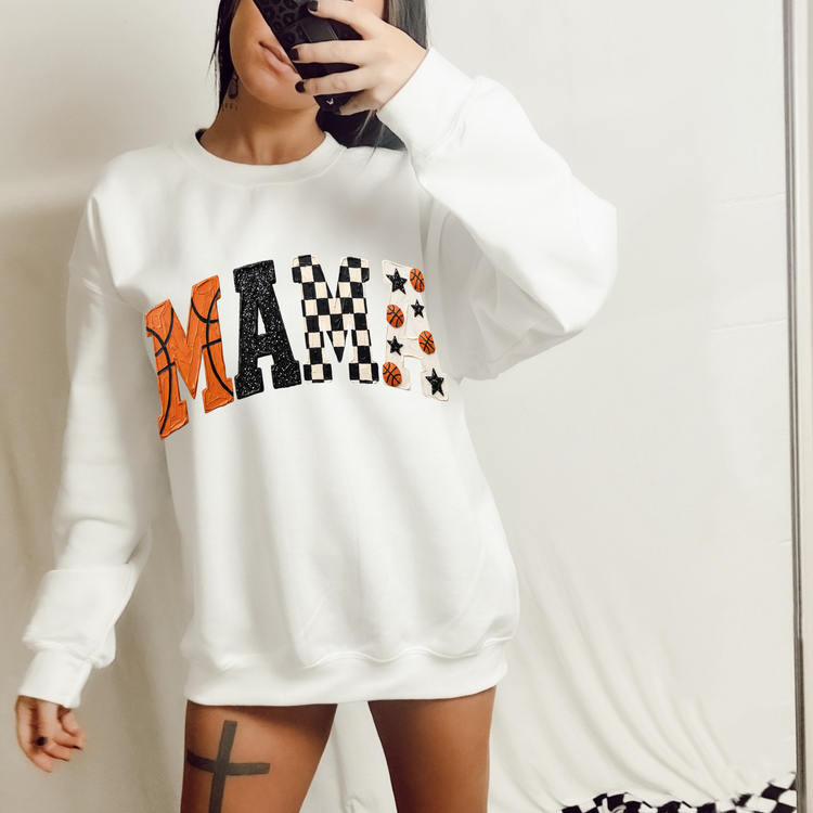 Mama Faux Painted Basketball DTF Transfer