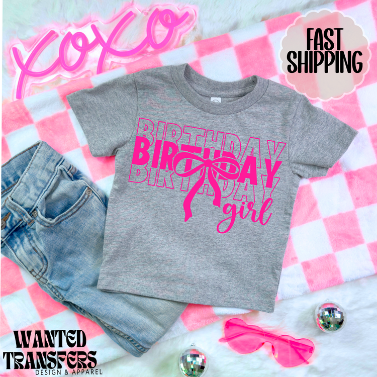 Minimalist Pink Birthday Girl, Repeat, The Birthday Girl, Any Year Birthday, Trendy Birthday Girl Tee, Tshirt, Birthday Outfit