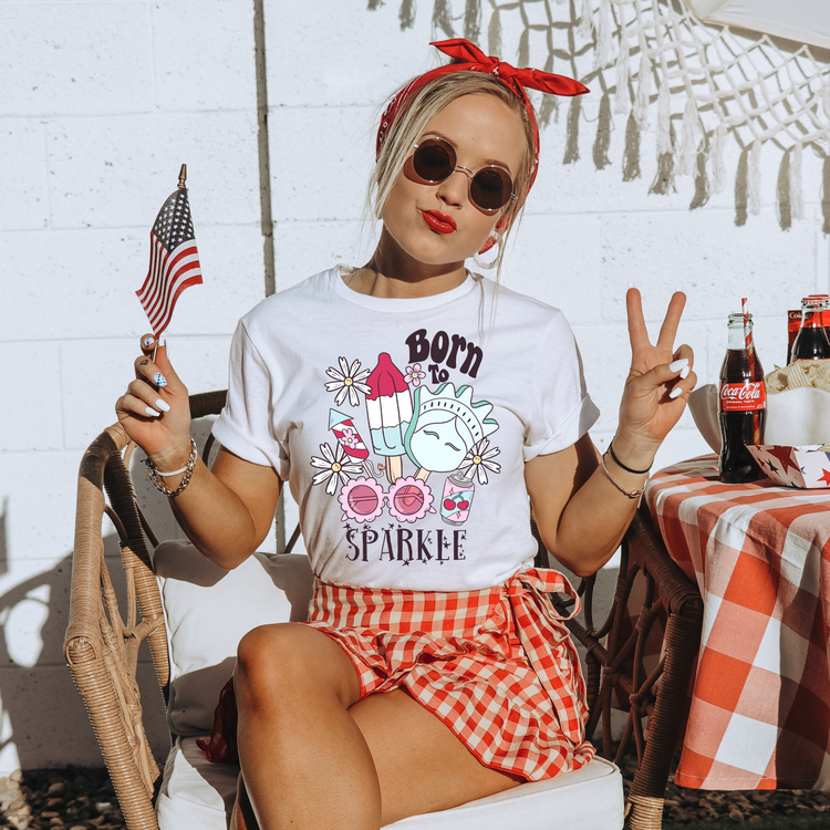 Born to Sparkle 4th of July DTF Transfer