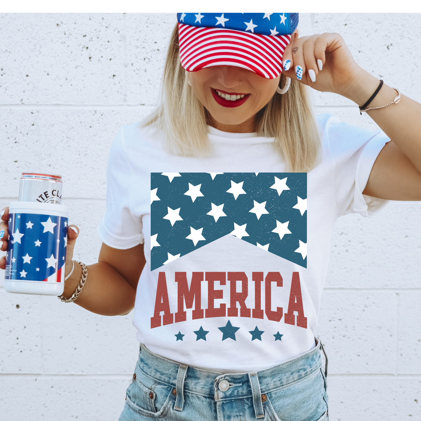 America Stars 4th of July DTF Transfer
